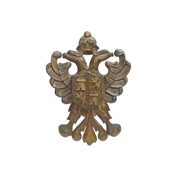 Antique Black Forest Eagle Crest Wall Plaque For Sale - Image 4 of 4