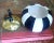 Contemporary Coral Topped Hand-Carved Gold-Plate Black & White Round French Ceramic Box For Sale - Image 3 of 11