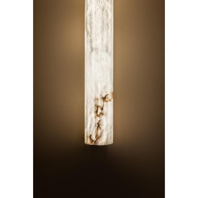 Large Roller WS Wall Lamp by United Alabaster For Sale - Image 10 of 16