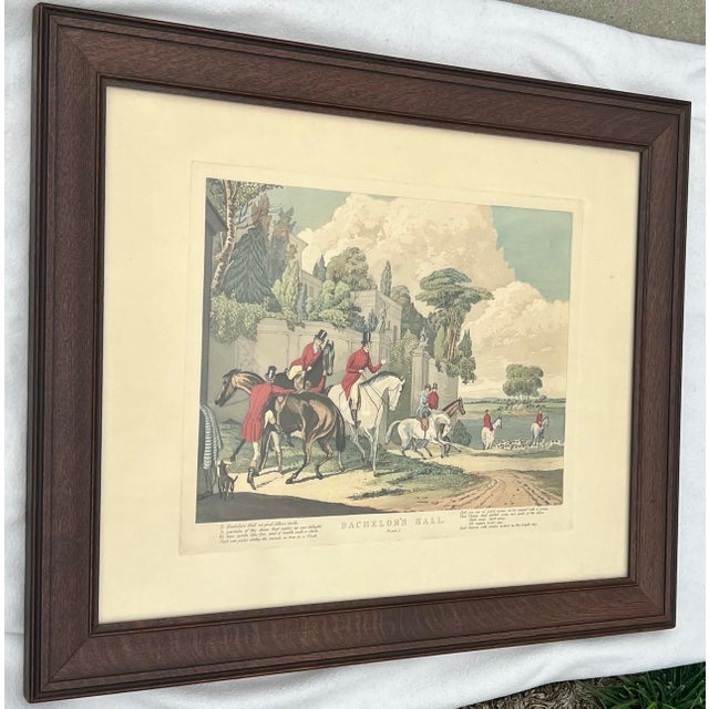 Francis Calcraft Turner’s Bachelor’s Hall Series Lithograph Plate 1 - Beautiful Oak Frame For Sale - Image 4 of 14