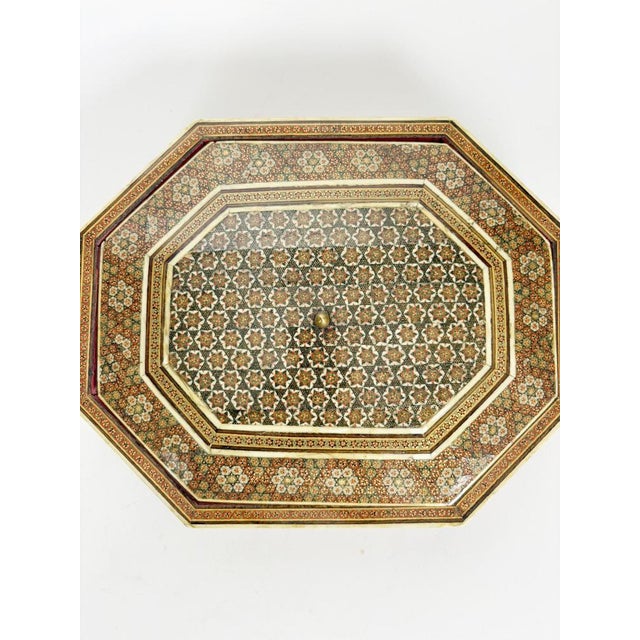 Wood Large Vintage French Marquetry Wooden Box, 1970s For Sale - Image 7 of 13