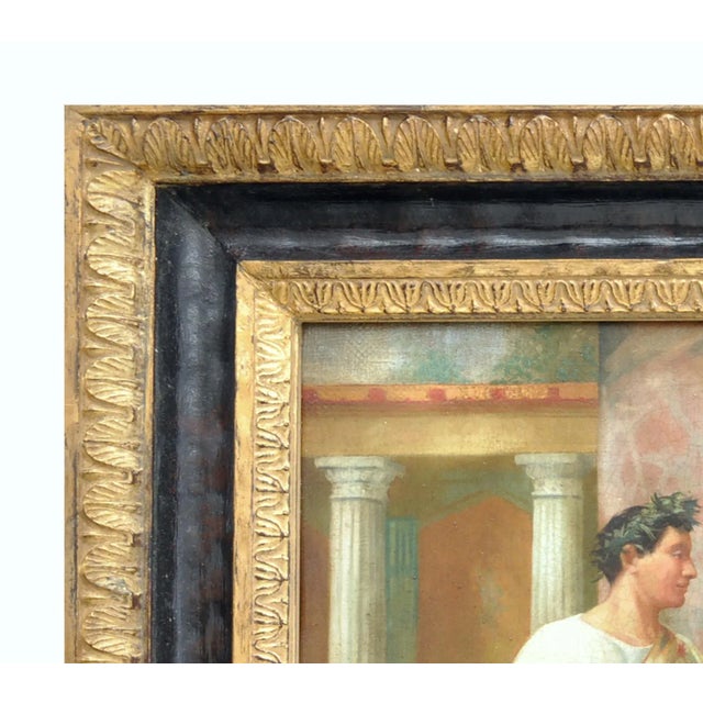 Angelo Granati, Pompeian Scene, Italy, Oil on Canvas, Framed For Sale - Image 6 of 7