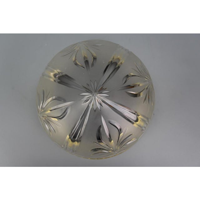 French Art Nouveau Flush Mount in Bronze and Cut Glass, 1920 For Sale - Image 11 of 18