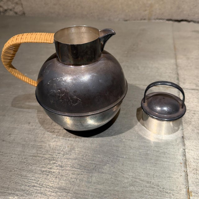 Silver Antique e.g. Webster & Sons Silver Plated Teapot Cane Wrapped Handle For Sale - Image 8 of 8