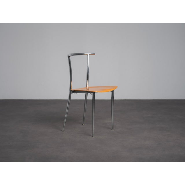 Postmodern Postmodern Chrome Dining Chairs from Segis, Italy, 1990s, Set of 4 For Sale - Image 3 of 11