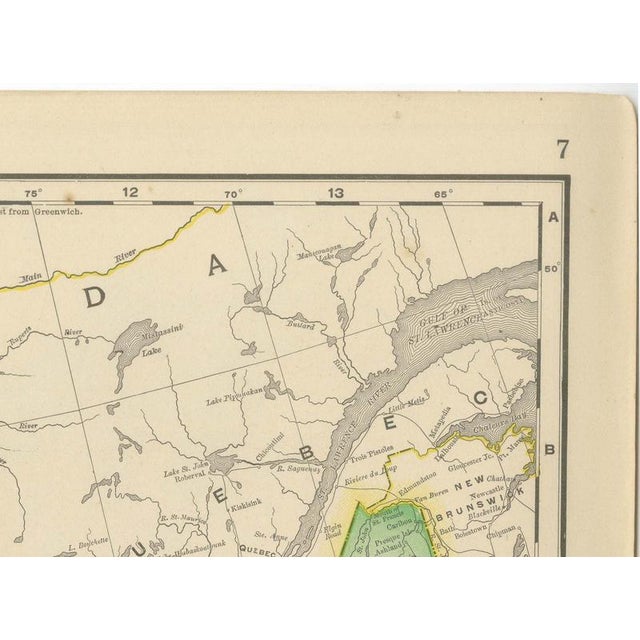Paper Antique Map of the United States with Alaska Inset by Ran McNally, 1899 For Sale - Image 7 of 12
