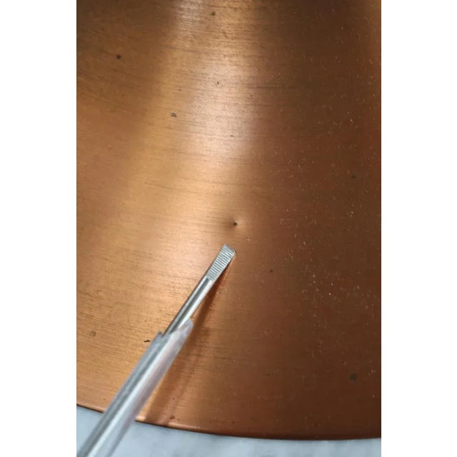 Copper Semi Pendulum Pendant Lamp by Bent Nordsted for Lyskaer Belysning, 1970s For Sale - Image 9 of 11