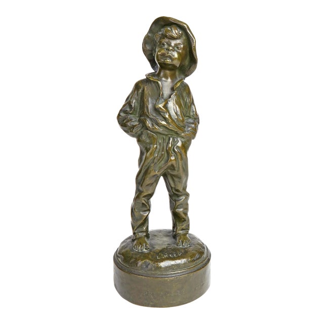 19th Century French Patinated Bronze Figural Sculpture by Louis Kley For Sale