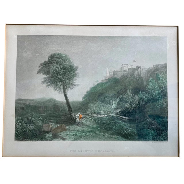 English Antique j.m.w. Turner “The Loretto Necklace” Steel Engraving by Charles Cousen, Circa 1860s For Sale - Image 3 of 6