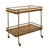 Contemporary Matthew Izzo Home Cash Dark Burlwood Two Tier Bar Cart For Sale - Image 3 of 4