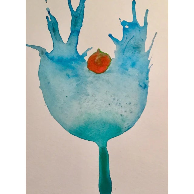 Offering an original botanical watercolor painting on strathmore paper, called 'Blueberry'.