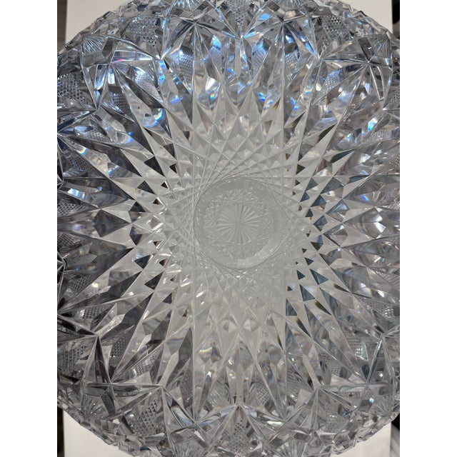 Late 19th Century Late 19th Century Dorflinger Style Brilliant-Cut Glass Punch Bowl For Sale - Image 5 of 5