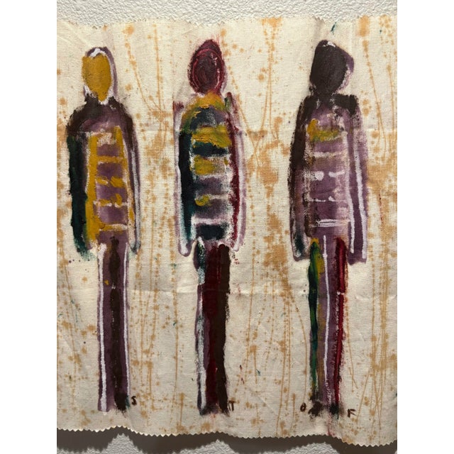 Christopher Shoemaker Abstract Figurative Painting by Christopher Shoemaker (Unframed), 18.5” X 27” For Sale - Image 4 of 9