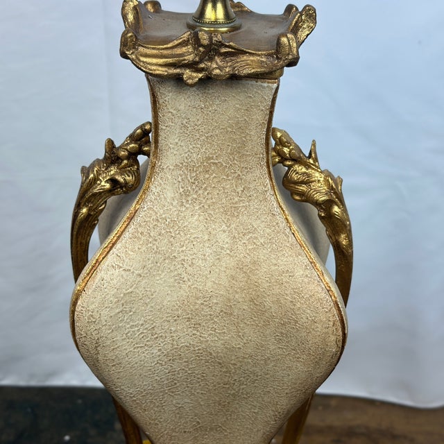 Chelsea House Inc Chelsea House Inc. French Style Table Lamp With Brass Crab Finial For Sale - Image 4 of 12
