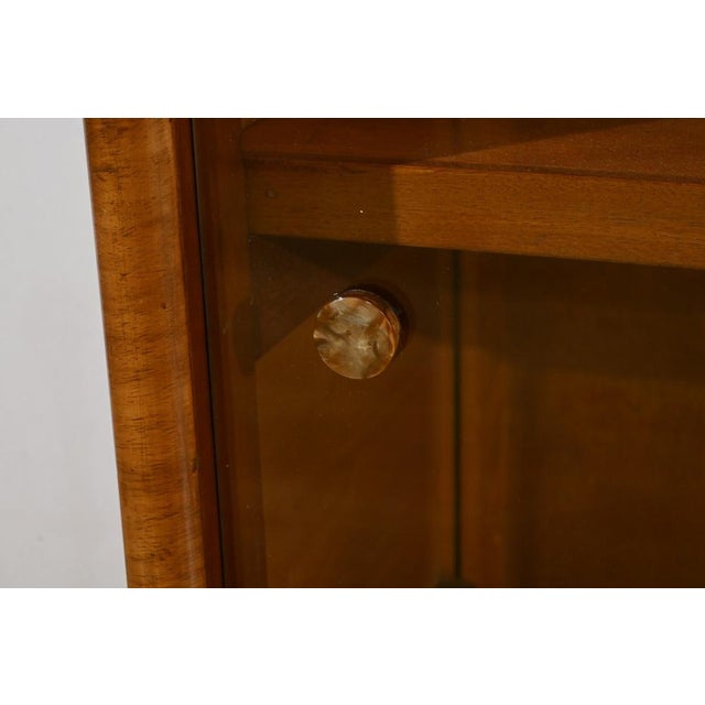 Art Deco Rurka Glass Furniture in Burl Walnut, 1940 For Sale - Image 9 of 18