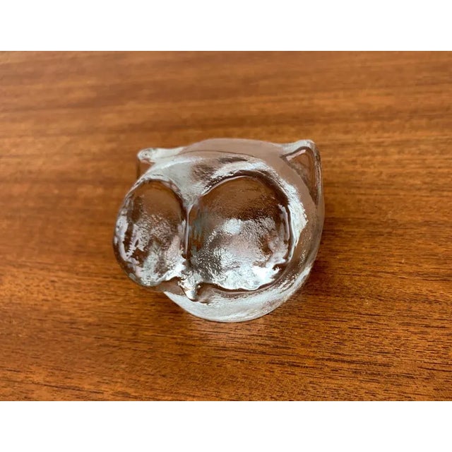 Mid-Century Modern Mid-Century Scandinavian Art Glass Owl, 1960s For Sale - Image 3 of 13