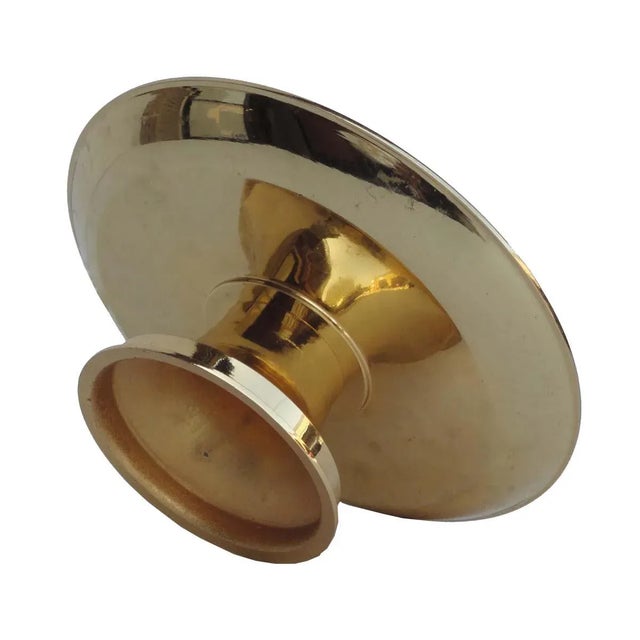 Asian Antique Chinese Copper Offering Plate / Candle Holder For Sale - Image 3 of 4