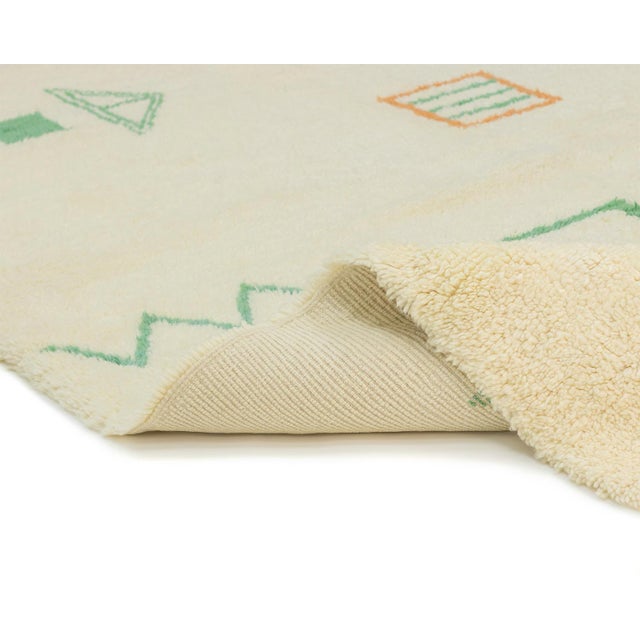 Berber Hand-Knotted Moroccan Wool Rug | 9'4" X 6'8" | One of a Kind For Sale - Image 9 of 13