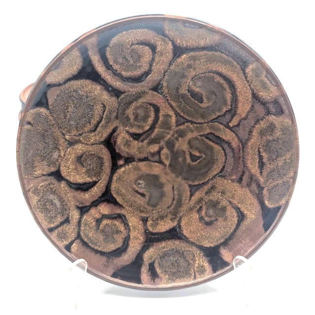 Coffee 1990s Studio Pottery Glazed Stoneware Plates, Lates, Set of 9 For Sale - Image 8 of 17