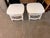 Coastal Pair of Vintage Coastal White Rattan Side Tables Square With Round Edges. For Sale - Image 3 of 7