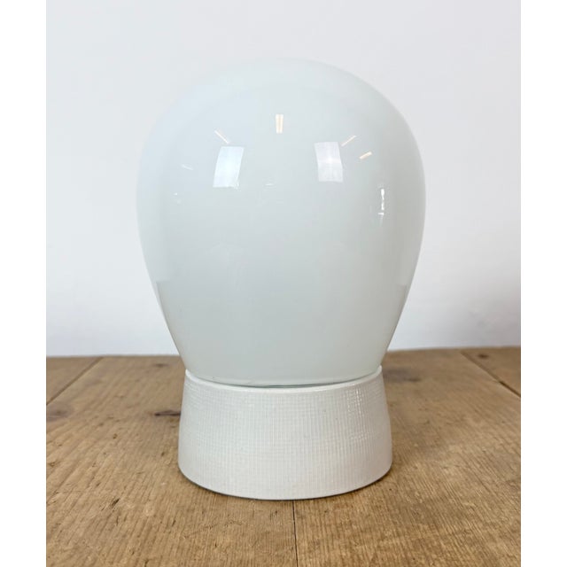 Vintage White Porcelain Ceiling Light, 1970s For Sale - Image 4 of 13