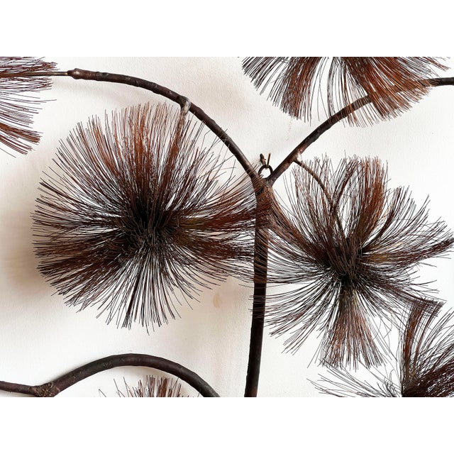 Vintage Brutalist John Steck Copper Pom Pom 'Desert Flowers' Wall Sculpture For Sale In Providence - Image 6 of 7