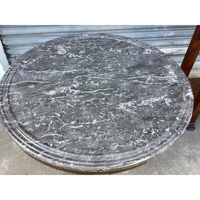 French Antique Guéridon/Center Hall Table W/Marble Top For Sale In New York - Image 6 of 9
