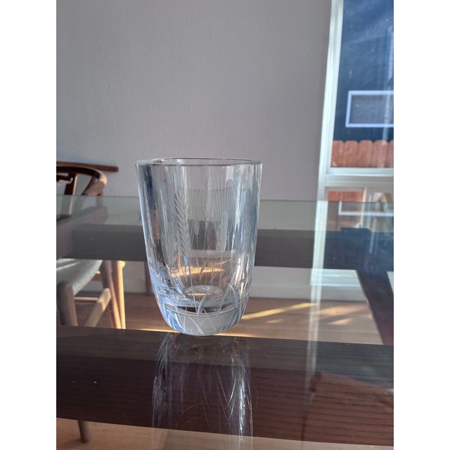 Early 20th Century Oval 4” Vase by Swedish Artist Lars Kjellander Numbered and Signed. Engraved With Thistle and Wheat Sheafs For Sale In San Diego - Image 6 of 9