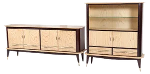 Vintage Set of Bar Cabinet & Sideboard in Mahogany & Ash, 1950s