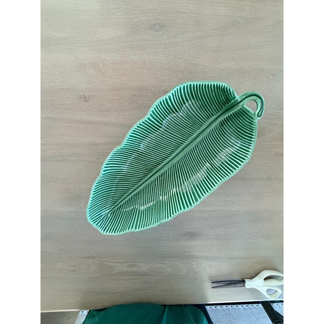 Large Vintage Bordallo Pinheiro Leaf Bowl For Sale - Image 10 of 12