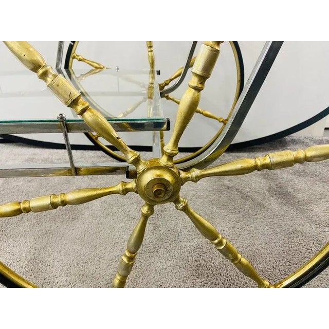 1960s Mid-Century Modern Two-Tier Bar or Tea Serving Cart For Sale - Image 5 of 13