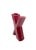 Space Age Red X Letter Shaped Ceramic Solifleur Vase, Marcel Radureau France, Circa 1970 For Sale - Image 10 of 13