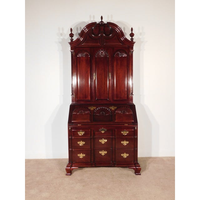 Wood Kindel Winterthur Collection Mahogany Updyke Shell-Carved Goddard Secretary Desk For Sale - Image 7 of 17