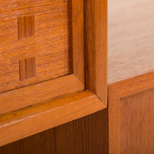 Teak Two Bay Wall Unit with Hidden Desk by Poul Cadovius for Cado, 1960s For Sale - Image 15 of 18