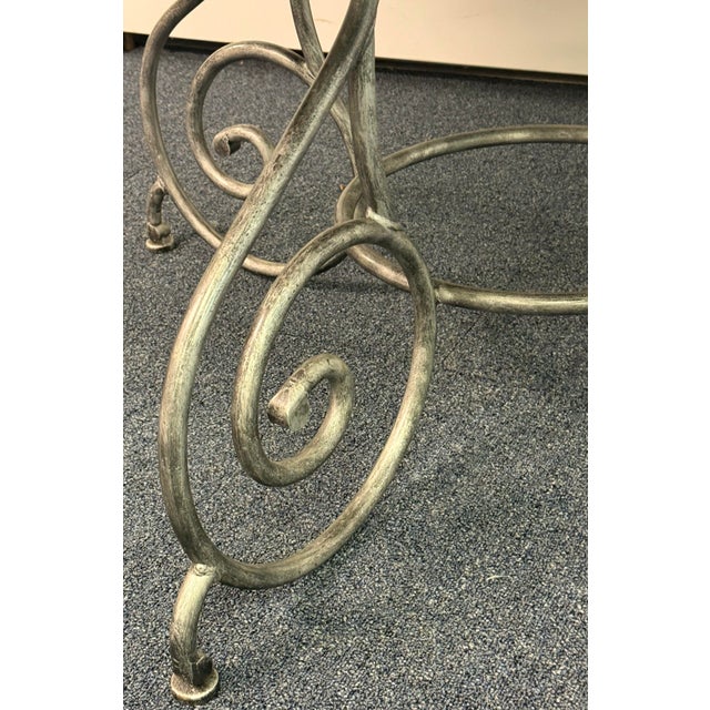 Ethan Allen Ethan Allen Maison Cherry and Wrought Iron Dining Table For Sale - Image 4 of 12
