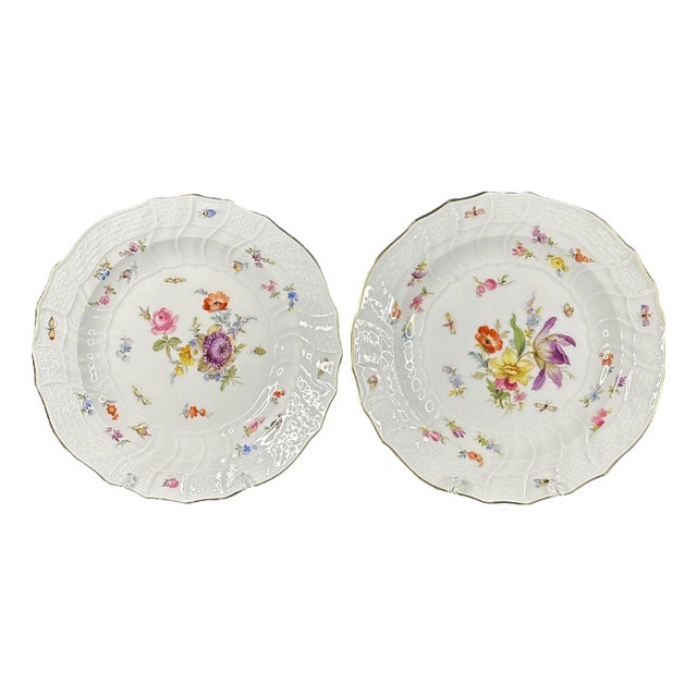 Wilhelm II Neubrandenstein Plates from Meissen, 1893-1915, Set of 2 For Sale