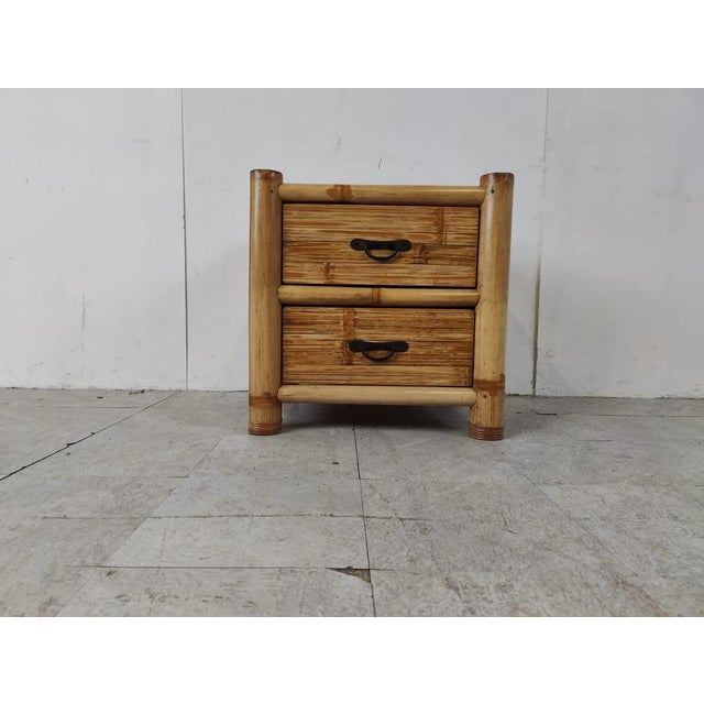 Bamboo Bedside Cabinet, 1970s For Sale - Image 18 of 18