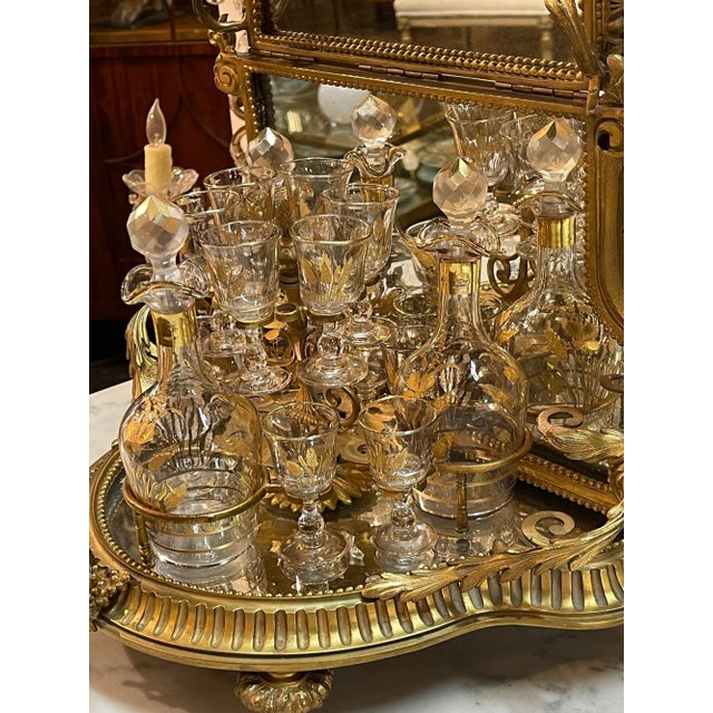 Gold Antique French Gilt Bronze Tantalus Set- 12 Pieces For Sale - Image 8 of 11