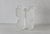 Lion in Frost Style Butterfly Wing Lucite Acrylic Coffee Table Base, frosted. The piece comprises of two Lucite pieces...