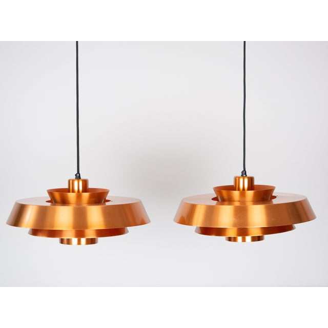 Vintage Danish Nova Pendant Lamps by Jo Hammerborg for Fog & Mørup, 1963, Set of 2 For Sale - Image 18 of 18