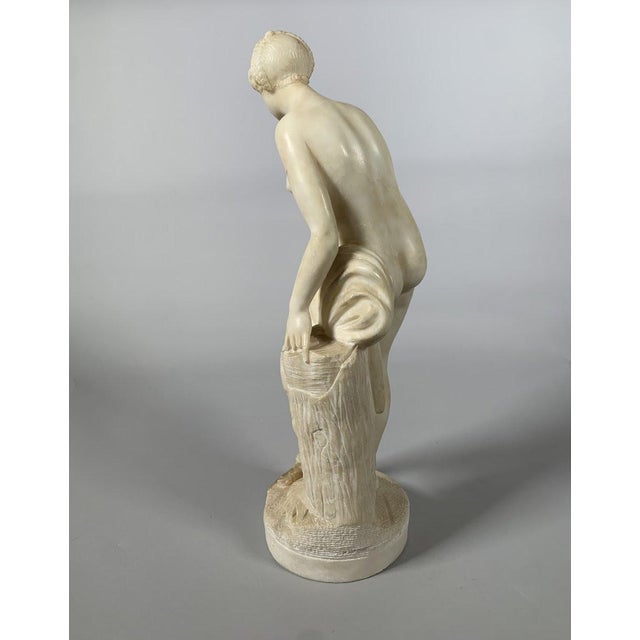 White Marble Sculpture Diane Au Bain After Falconet (1716-1791) 19th Century For Sale - Image 4 of 6