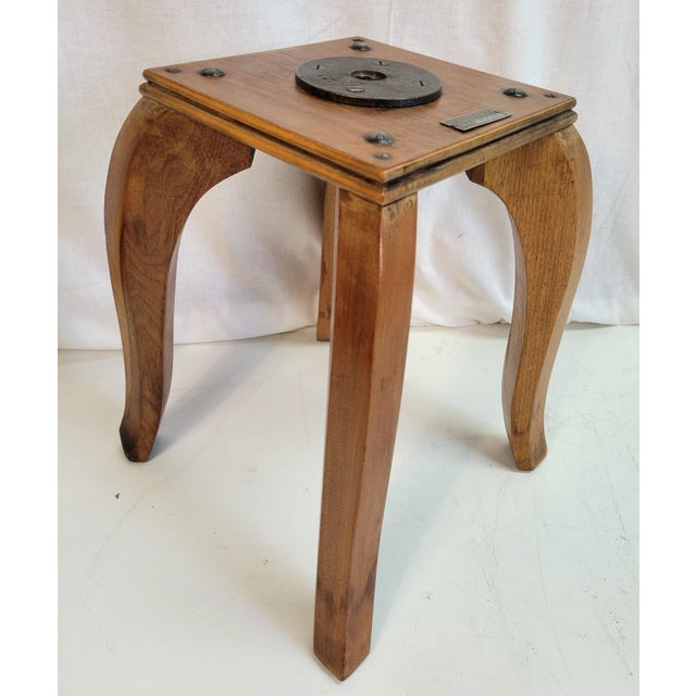 Wood Antique 19th Century Biedermeier Adjustable European Wood Piano Stool For Sale - Image 7 of 11