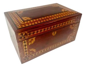 19th Century English Inlaid Jewelry Box