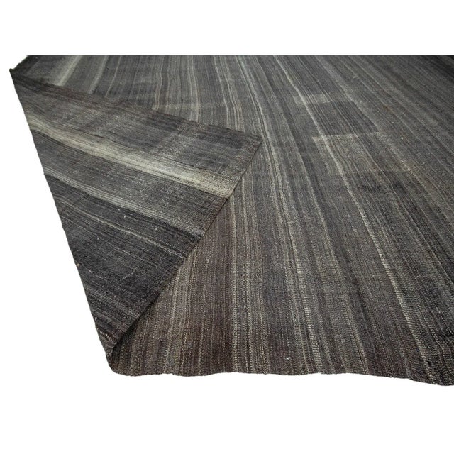 Mid 20th Century Vintage Giant Gray Turkish Kilim Rug For Sale - Image 5 of 7