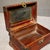 Rosewood Jewelry Box With Brass Mounts & Jade Cabochons – Chinoiserie Decor For Sale - Image 9 of 10