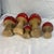 Set of 5 Red and White Carved Folk Art Mushrooms For Sale - Image 4 of 8