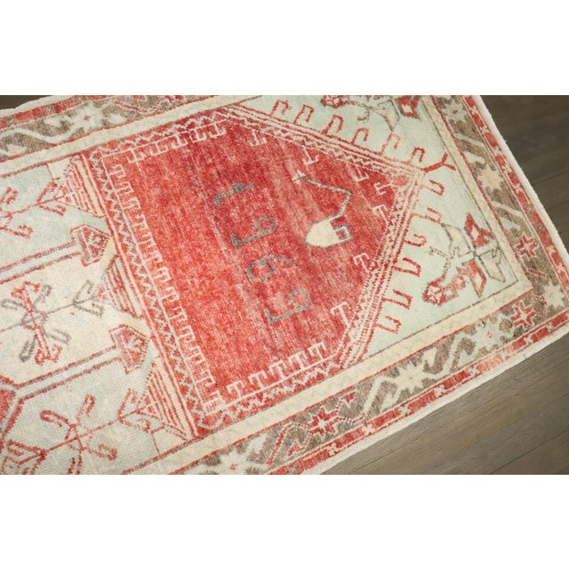 Mid 20th Century Turkish Prayer Rug Dated 1969 - 2'8" x 5' For Sale - Image 5 of 5