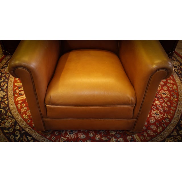 Tan Tetrad Princess Leather Club Chair, 2010s For Sale - Image 8 of 18
