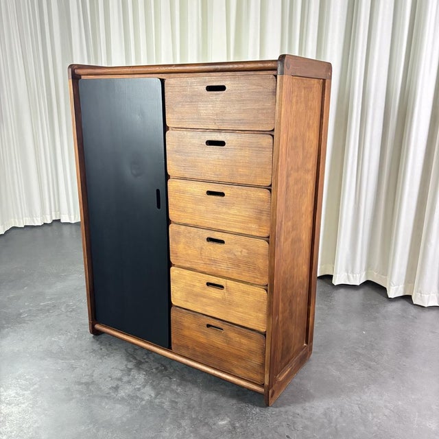 Black Vintage Childrens Wardrobe, 1960s For Sale - Image 8 of 11