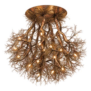 Grounded Handcrafted Chandelier by Frankie Cesare For Sale